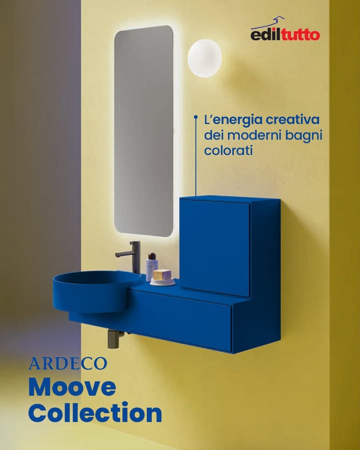 𝑴𝒐𝒐𝒗𝒆 𝑪𝒐𝒍𝒍𝒆𝒄𝒕𝒊𝒐𝒏 di Ardeco 🔵🟡
Un sistema d’arredo bagno che parla