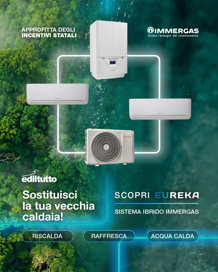 Caldo d'inverno, fresco d'estate. Con un unico sistema 🌡️
Con EUREKA